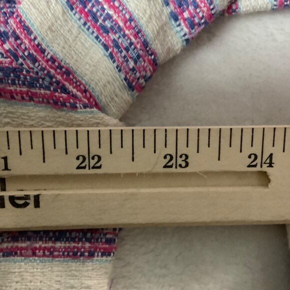 Talbots Striped Tweed Cotton Blend Jacket Blazer Women Size 16 Pockets Lined - Picture 6 of 7